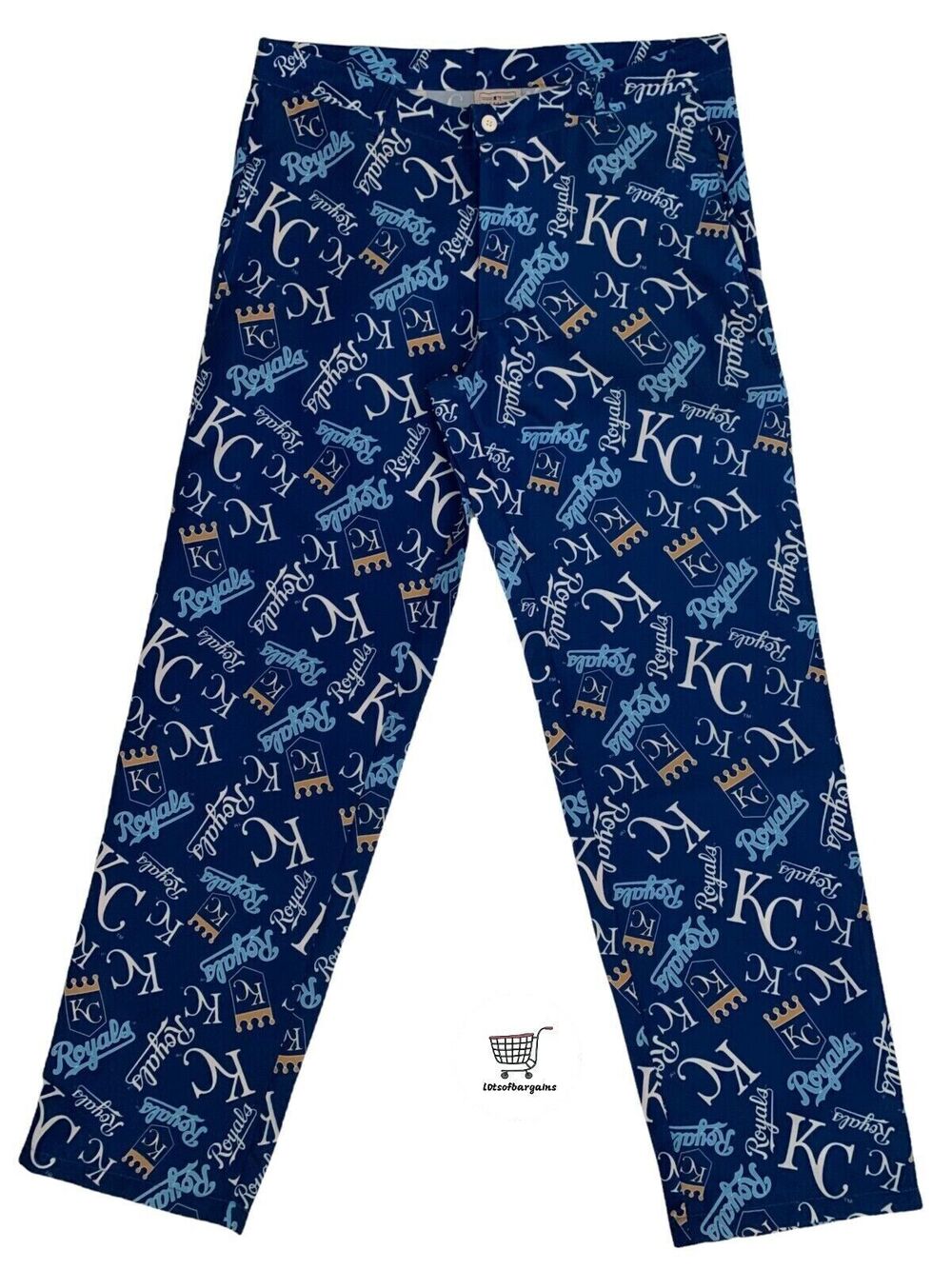 MLB Men's Size 46 Kansas City Royals MLB Baseball All Over Print Adult Pants